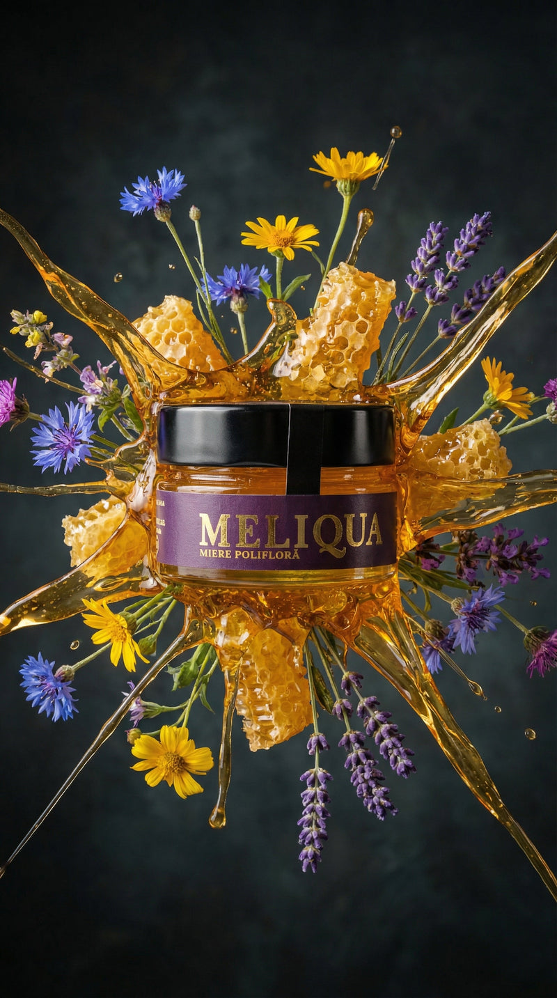 Borcan de miere poliflora premium intr-o explozie florala si de gust