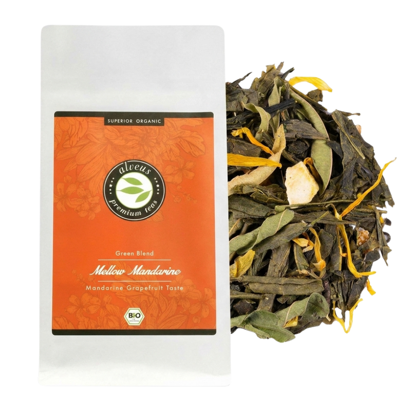 Mellow Mandarine - Ceai verde BIO - Verbenă, Mandarină și Coji de Portocală - 100g