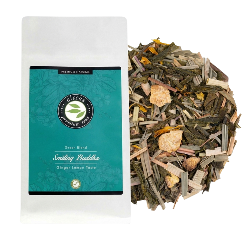 Smiling Buddha - Ceai verde - Lemongrass, Ghimbir și Coji de Lămâie - 100g