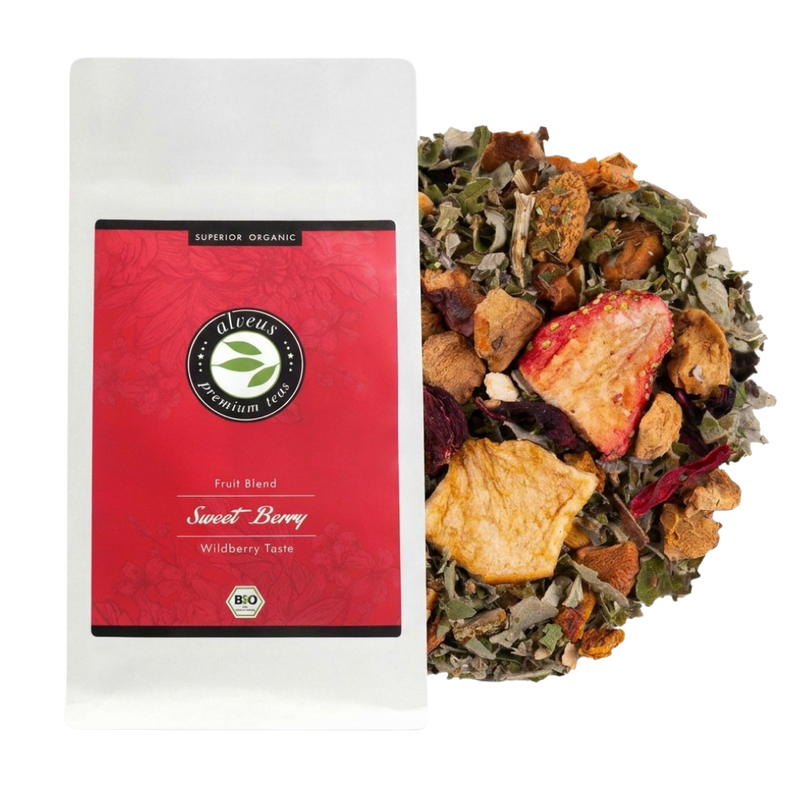 Sweet Berry - Ceai de fructe BIO - Mere întregi, Hibiscus și Căpșuni - 100g